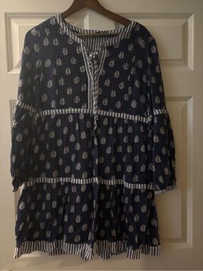 Vineyard Vines navy patterned dress - Large